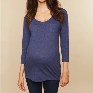 NWT Motherhood maternity navy top
